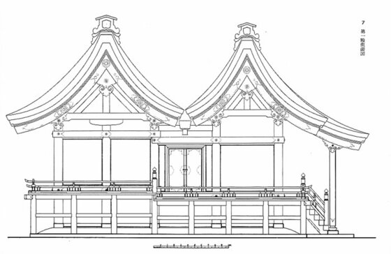 第一殿,側面図
